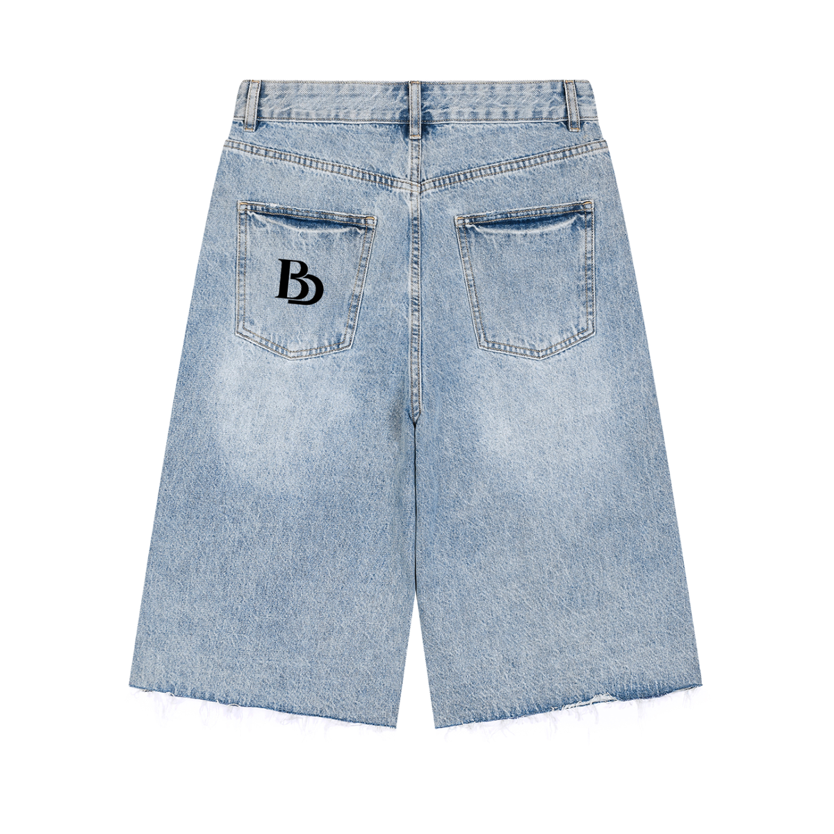 BLK DIASPORA Men’s Vintage Wide Leg Denim Shorts