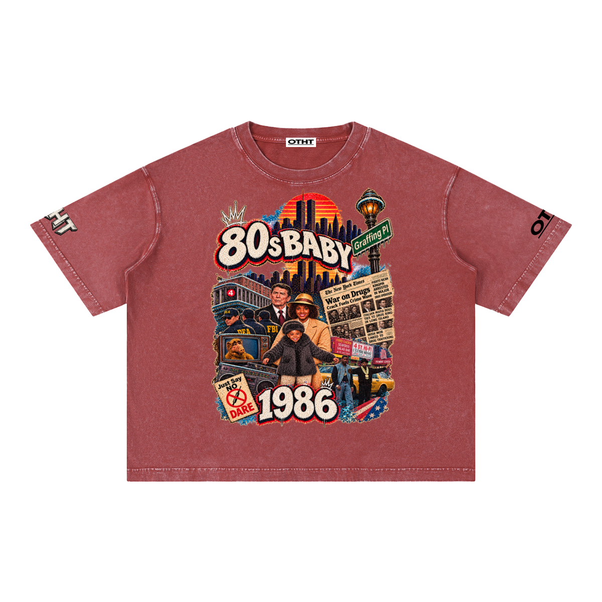 OTHT Mineral Wash Boxy Cotton T-Shirt
