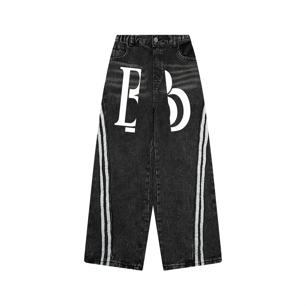 BLK DIASPORA Kid’s Vintage Wash Side Stripe Jeans