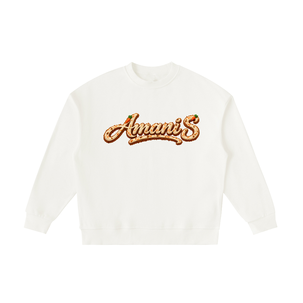 Amani S Carrot Cake Essential Fleece Kids' Crewneck Sweatshirt
